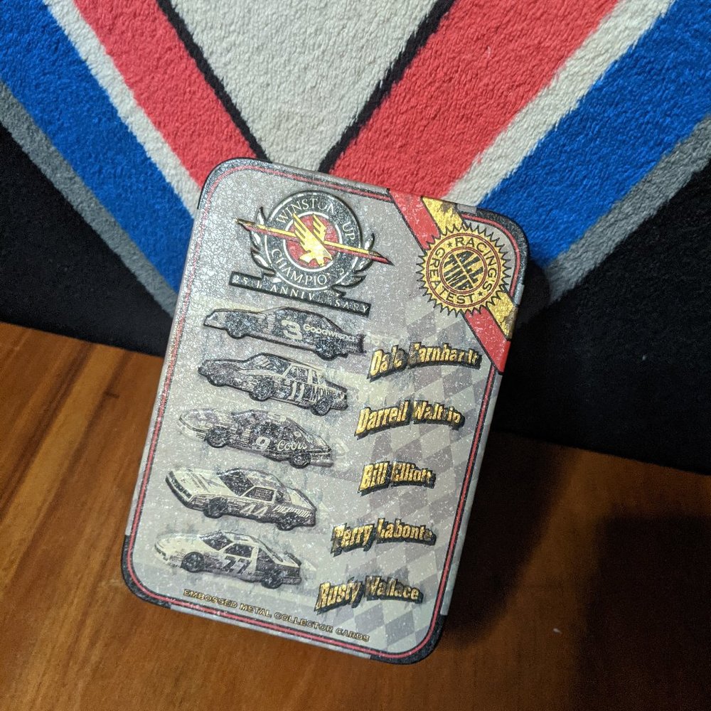 Vintage 1995 Winston Cup Champions Metal Cards Tin